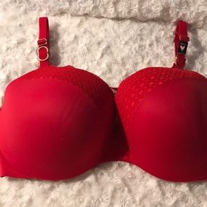 Victoria Secret RED lined Demi/Demi double